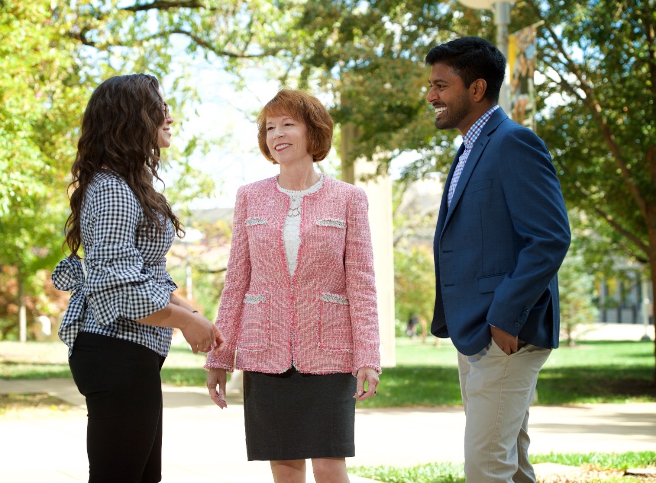 Dean Daar with students